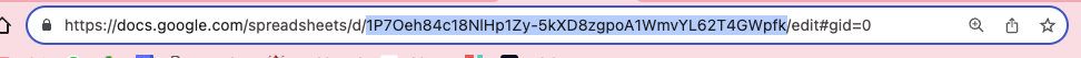 Google Spreadsheet URL